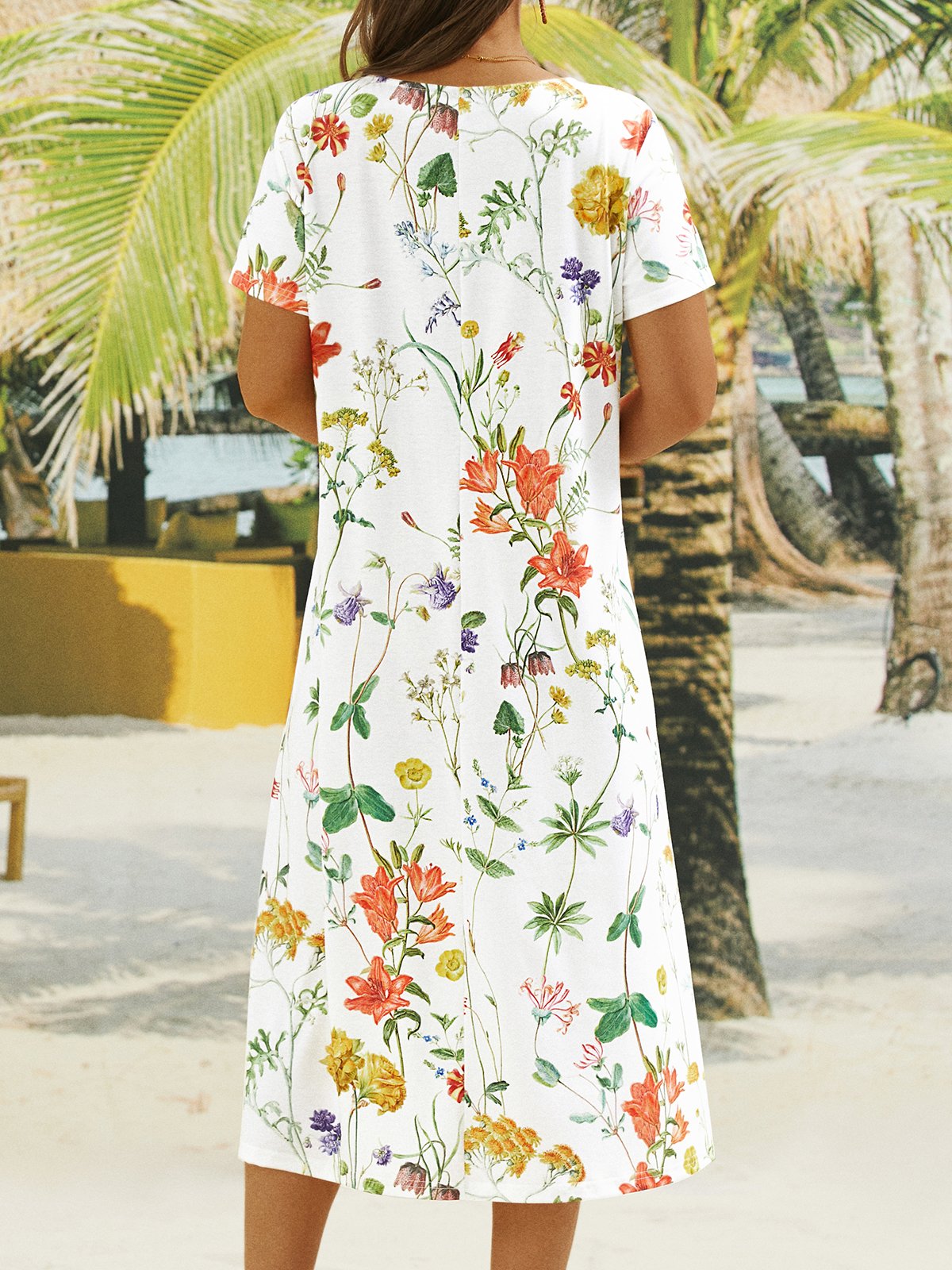 Casual Jersey Solto Vestido