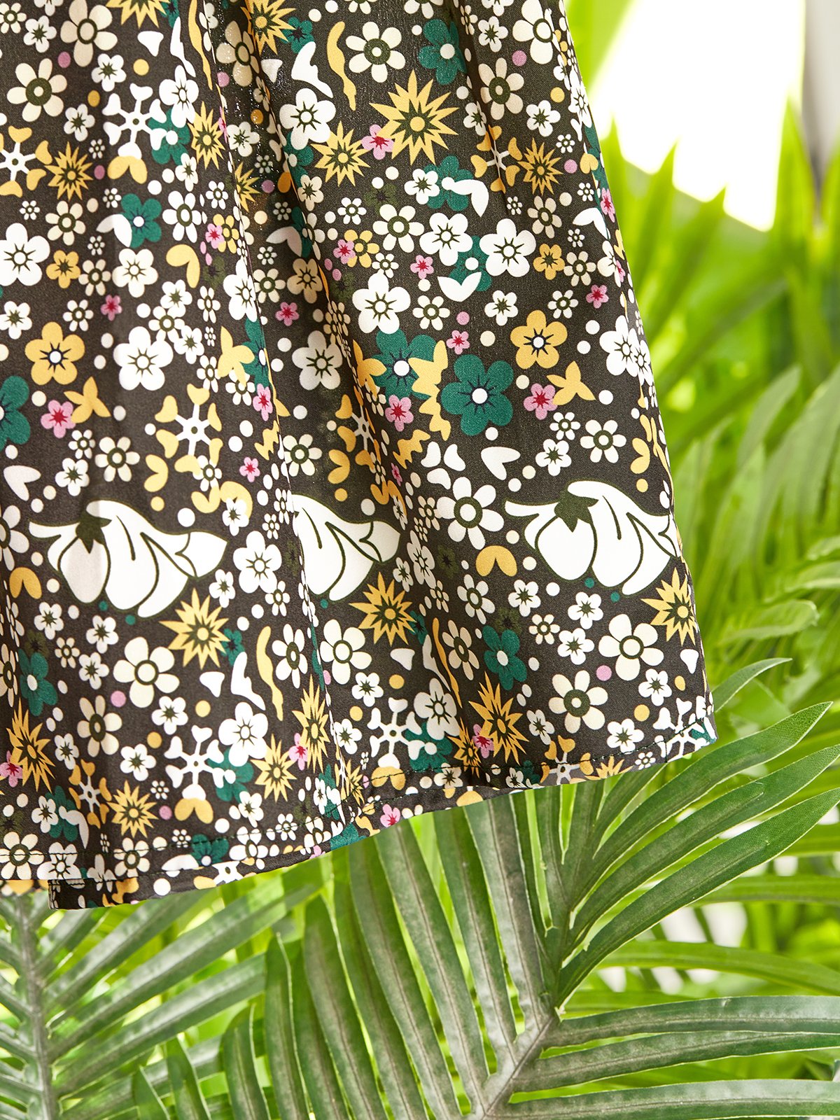 Casual Manga Curta Tecido Vestido