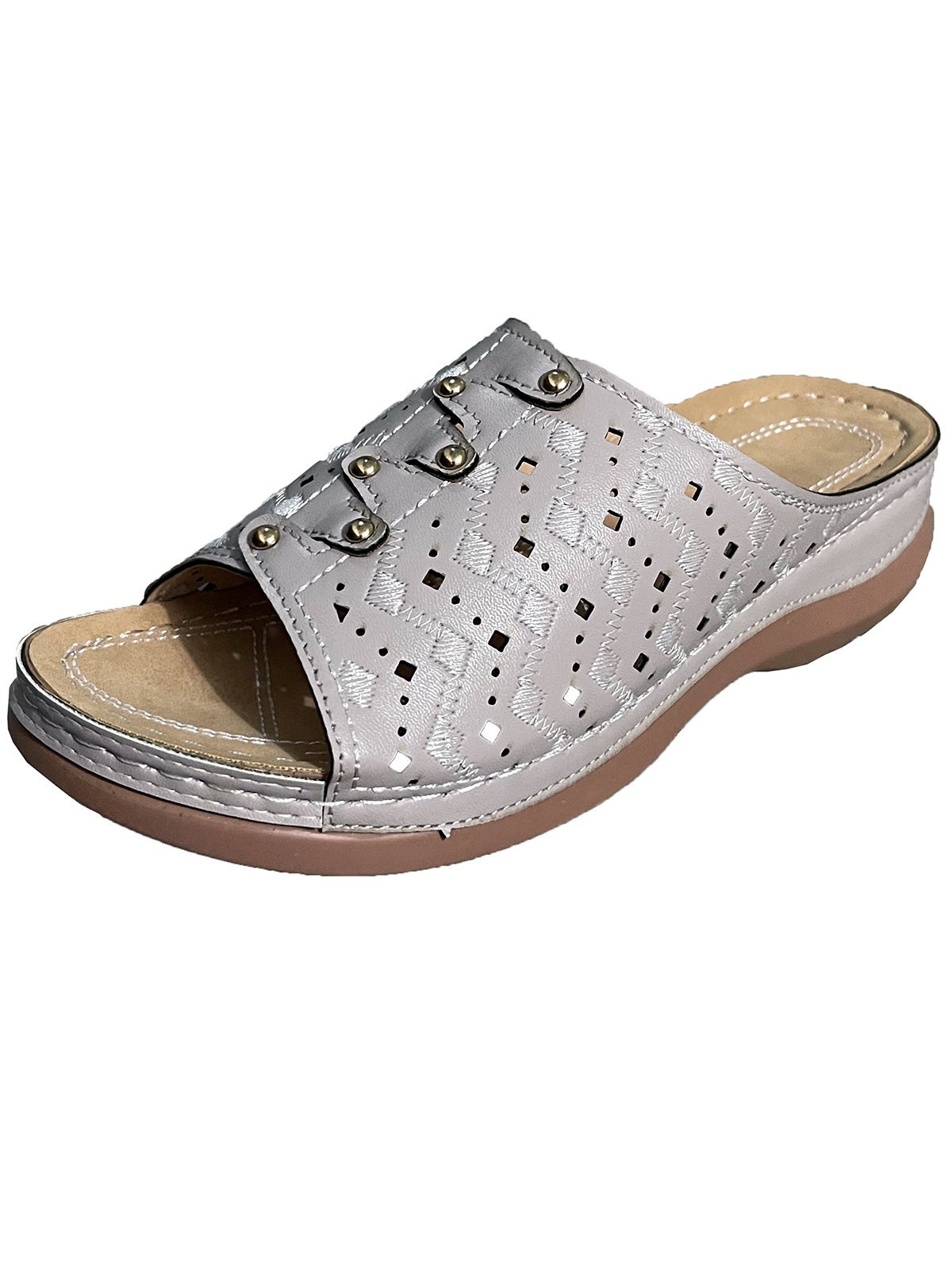 Rebite elétrico Bordado Oco Confortável Chinelo
