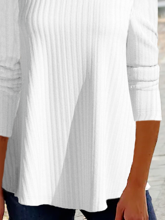 Solto Manga Comprida Simples Túnica Camisa