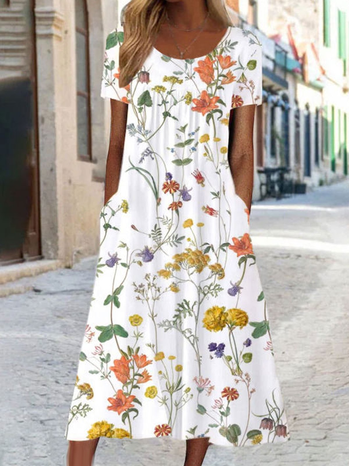 Casual Jersey Solto Vestido