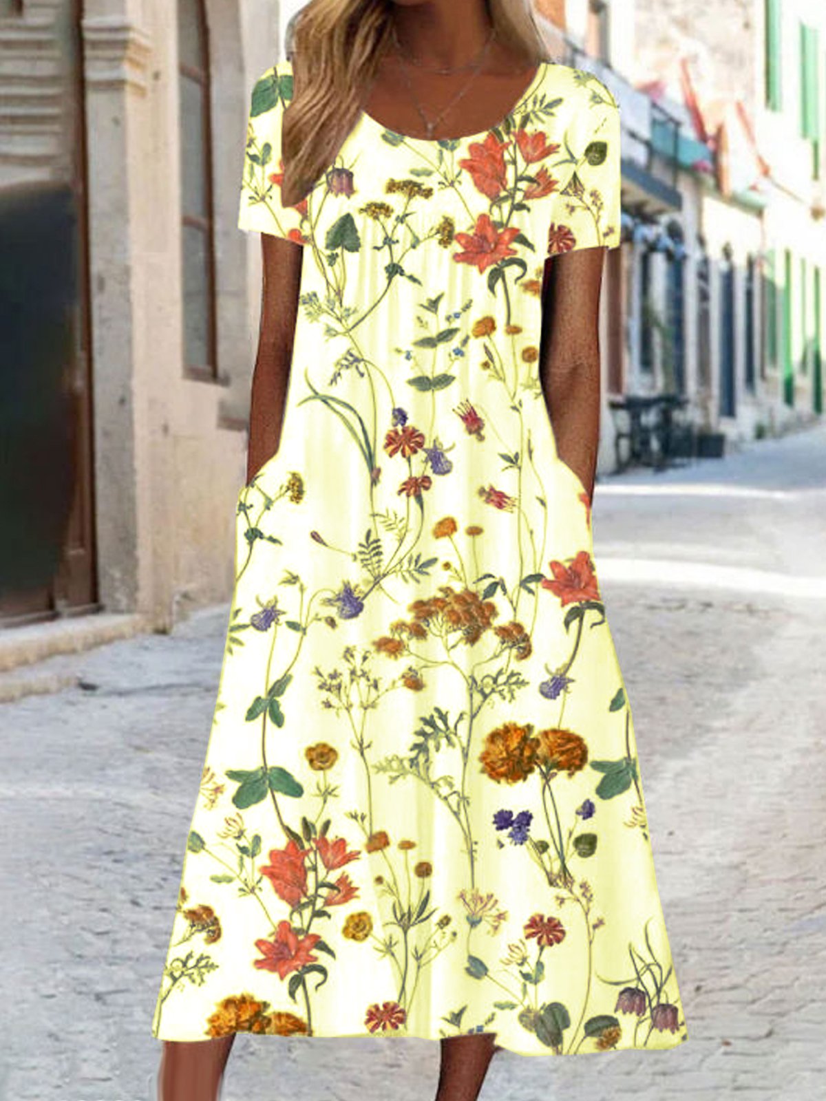 Casual Jersey Solto Vestido