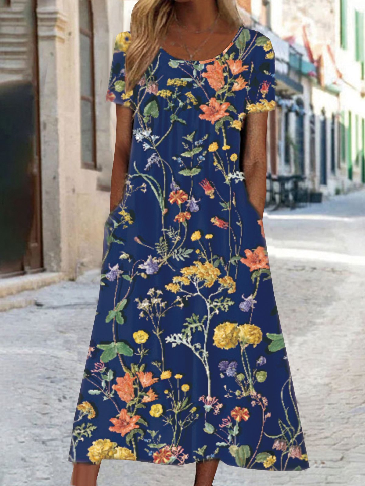 Casual Jersey Solto Vestido