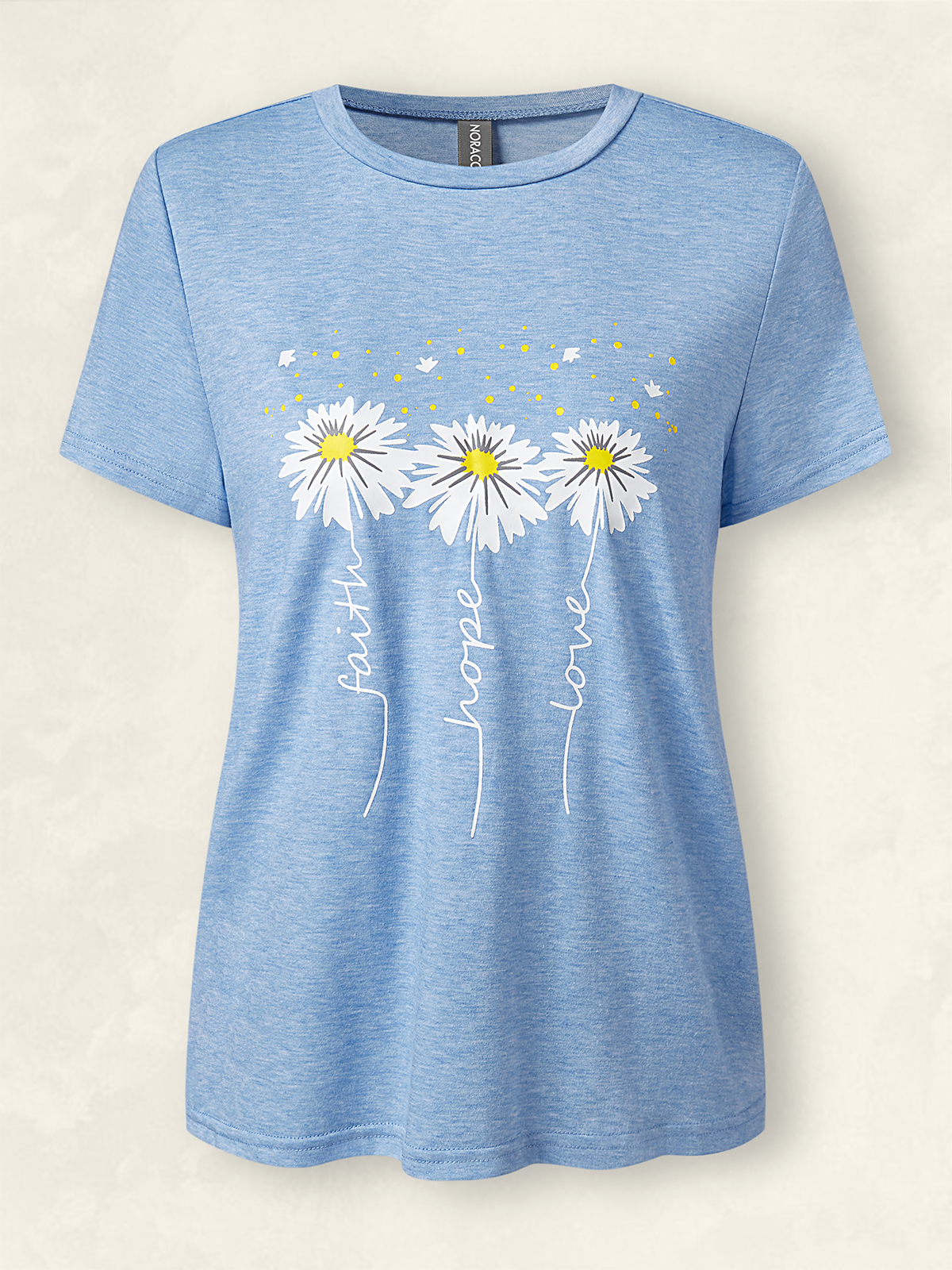 Solto Casual Pescoço tripulação Camisa