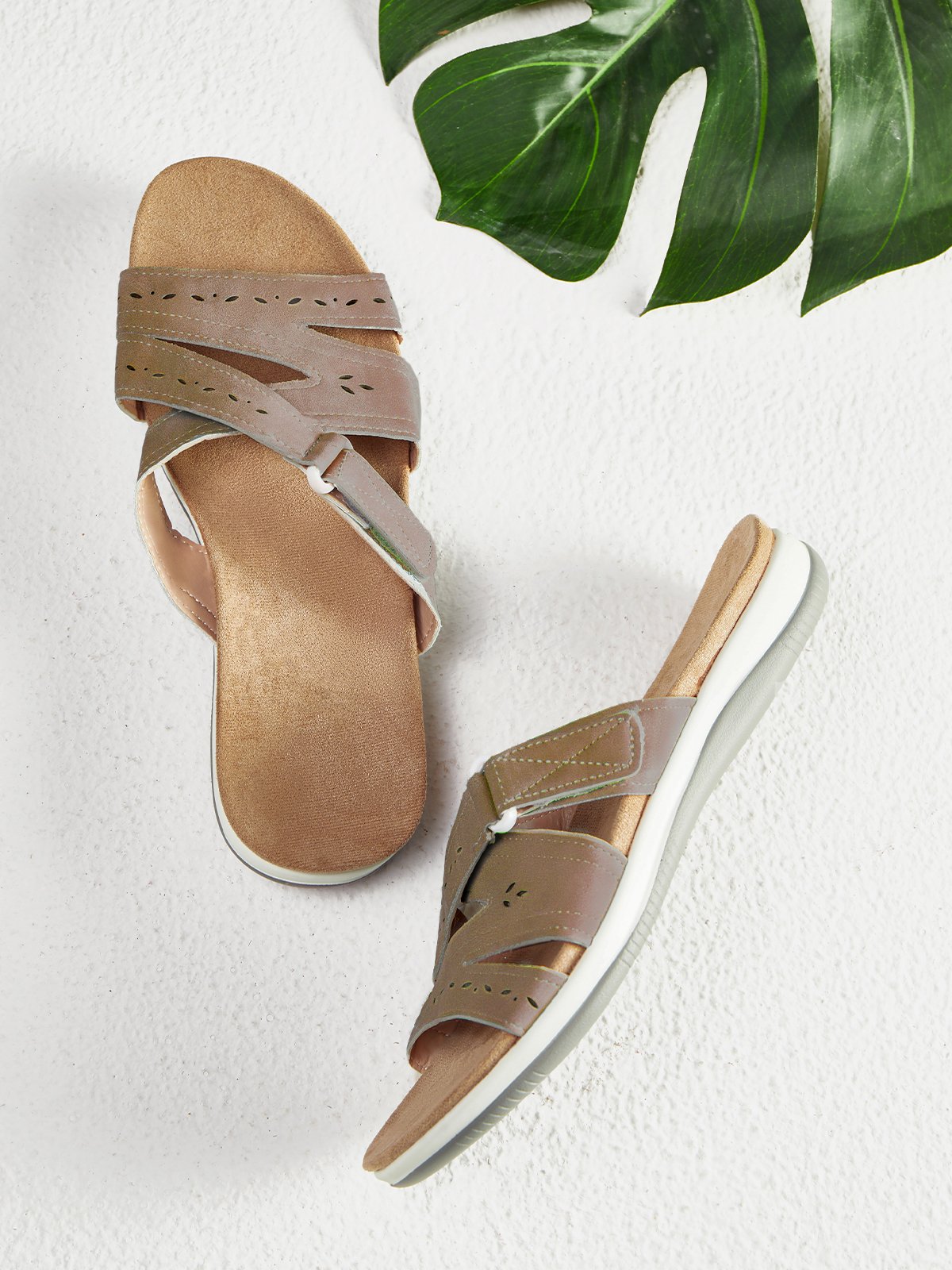 Mulheres Confortável Feito à mão Simples Chinelo
