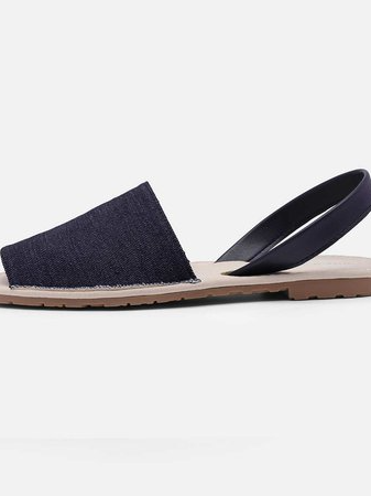 Verão Dedo Espreitadela Jeans Sandálias Slip-On Praia Sandálias