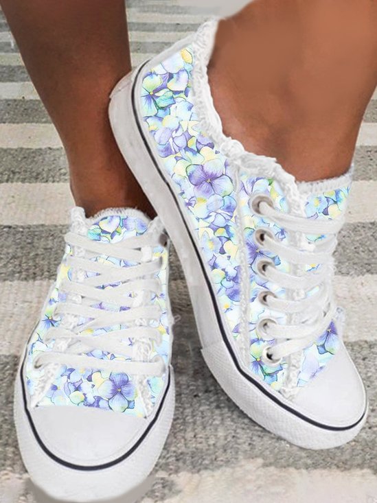 Peso leve Respirável Azul Floral Sapatilhas Alpercatas