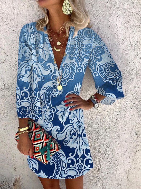 Solto Gola  V Casual Vestido