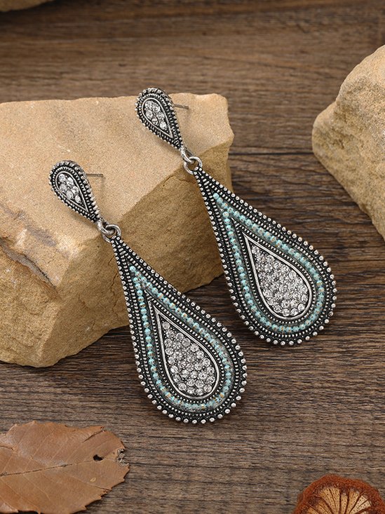 Retro Diamante solta Brinco Anel Boêmio Joalheria