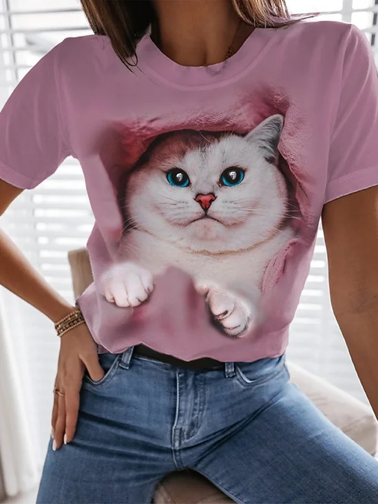 Pescoço tripulação Jersey Casual Camisa