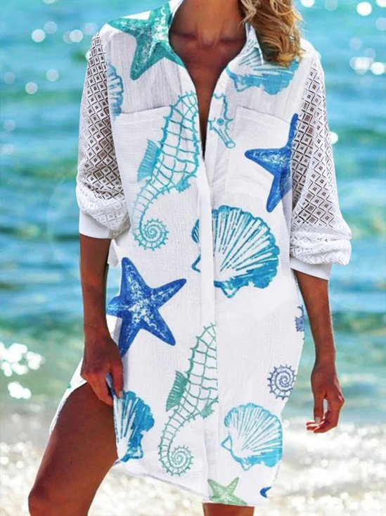 Outras Casual Marinho vida Solto Vestido