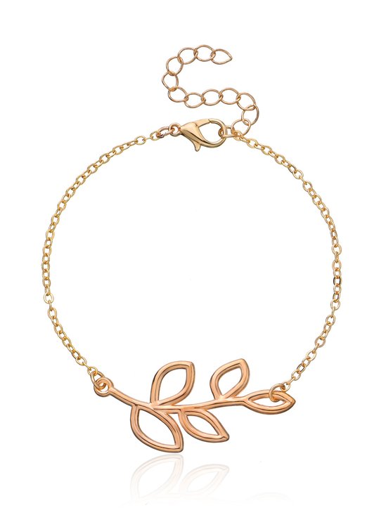 Diário Casual Folha Padrão metal pulseira Joalheria