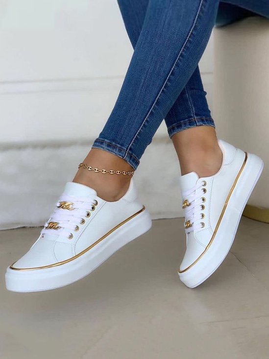 Cadeia Decoração Com cordões Casual Patim Sapatos