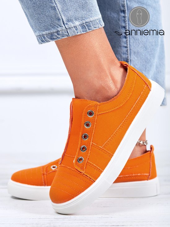 Mulheres Casual Slip-On Lona Sapatos