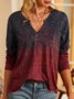 Étnico Retro Solto Camisa