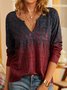 Étnico Retro Solto Camisa