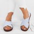 Mulher Imitação De Couro Sandálias Casual Conforto Dedo Espreitadela Sapatos