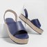 Mulher Pu Trepadeiras Sandálias Casual Costas Alça Dedo Espreitadela Sapatos