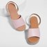 Mulher Pu Trepadeiras Sandálias Casual Costas Alça Dedo Espreitadela Sapatos