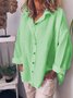 Mulher Casual Solto Camisa Topo Túnica Blusa