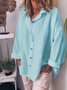 Mulher Casual Solto Camisa Topo Túnica Blusa