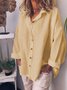 Mulher Casual Solto Camisa Topo Túnica Blusa