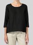 Mulher Casual Solto Topo Túnica Blusa Camisa