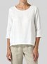 Mulher Casual Solto Topo Túnica Blusa Camisa