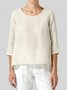 Mulher Casual Solto Topo Túnica Blusa Camisa