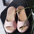 Mulheres moda Footbed Dedo Espreitadela Slip-On Deslizar Sandálias