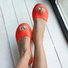 Mulheres moda Footbed Dedo Espreitadela Slip-On Deslizar Sandálias