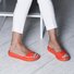 Mulheres moda Footbed Dedo Espreitadela Slip-On Deslizar Sandálias
