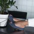 Mulheres moda Footbed Dedo Espreitadela Slip-On Deslizar Sandálias