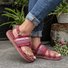 Mulher Pu Sandálias Casual Faixa elástica Sapatos