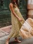 boêmio Feriado Algodão Floral Vestido