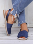 Verão Dedo Espreitadela Jeans Sandálias Slip-On Praia Sandálias