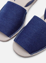 Verão Dedo Espreitadela Jeans Sandálias Slip-On Praia Sandálias