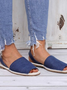 Verão Dedo Espreitadela Jeans Sandálias Slip-On Praia Sandálias