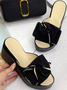 Mulher Casual Flor Cunha Sandália Sapatos