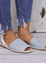 Verão Dedo Espreitadela Jeans Sandálias Slip-On Praia Sandálias