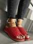 Rebite elétrico Bordado Oco Confortável Chinelo