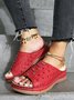 Rebite elétrico Bordado Oco Confortável Chinelo