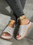 Rebite elétrico Bordado Oco Confortável Chinelo
