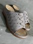 Rebite elétrico Bordado Oco Confortável Chinelo