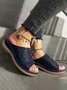 Rebite elétrico Bordado Oco Confortável Chinelo