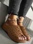 Rebite elétrico Bordado Oco Confortável Chinelo