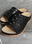 Rebite elétrico Bordado Oco Confortável Chinelo