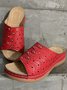 Rebite elétrico Bordado Oco Confortável Chinelo
