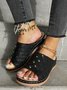 Rebite elétrico Bordado Oco Confortável Chinelo