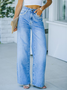 Bordado Casual Jeans Jeans
